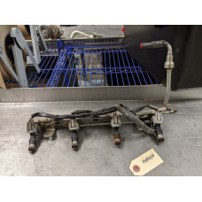 114P028 Fuel Injectors Set With Rail From 2009 Nissan Rogue  2.5 16600JA000 Japan Built